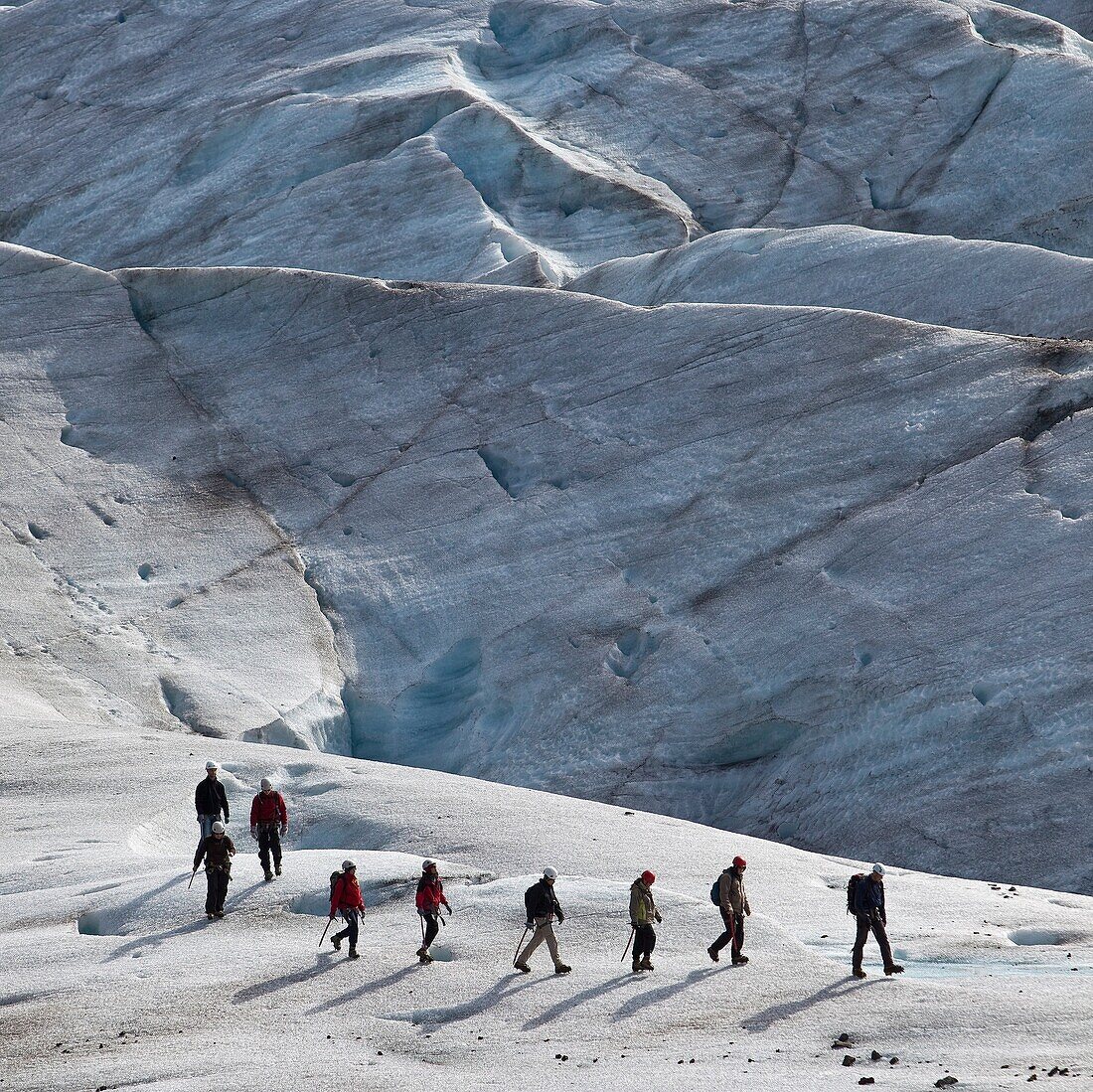 Hiking on Svinafellsjokull Glacier, Iceland