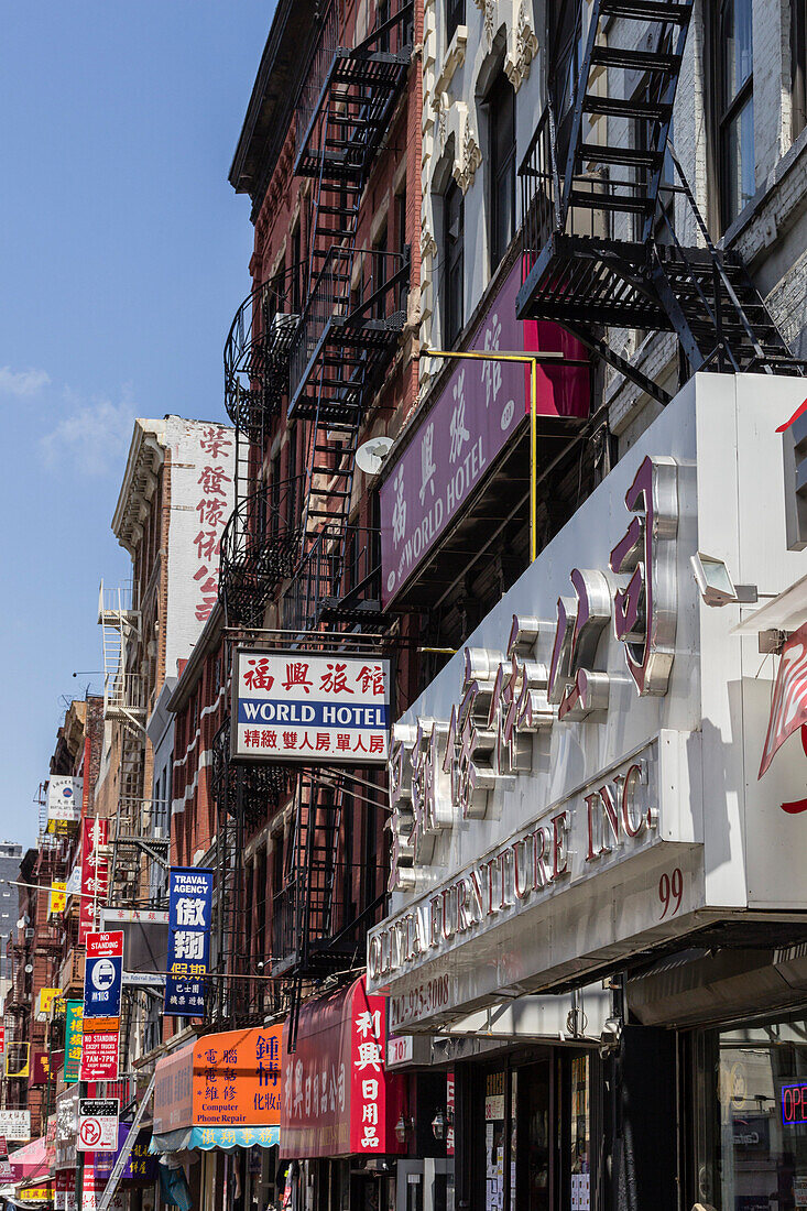 Strassenszene in Chinatown, Manhattan, New York