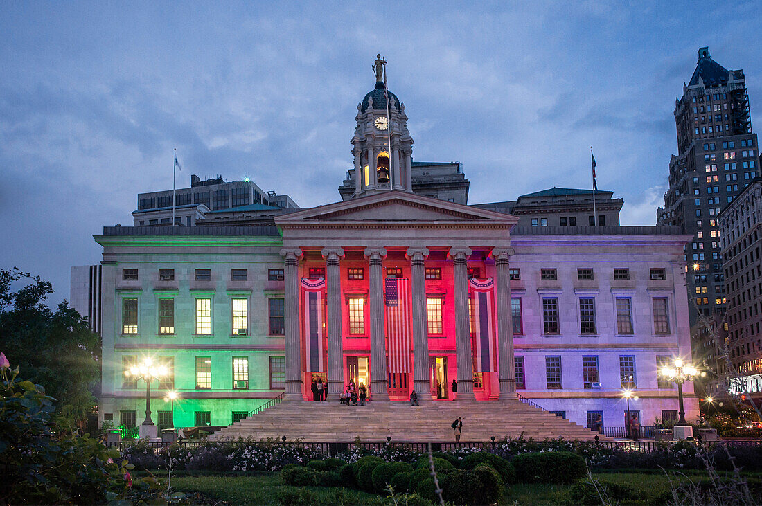 Brooklyn Borough Hall, the oldest governmental building in Brooklyn, New York, USA