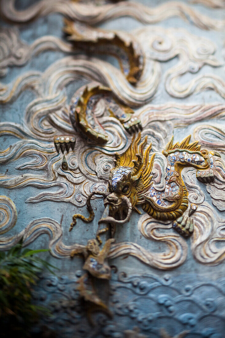 Dragon and Wall Detail, Quan Thanh Temple, Hanoi, Vietnam