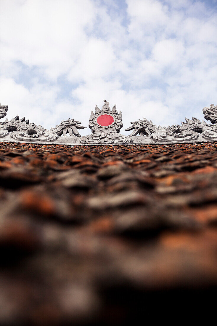 Roof Detail, Low Angle View, One Pillar Pagoda, Hanoi, Vietnam