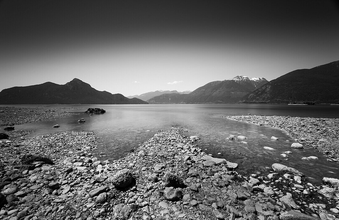 Rocky Coastline and Mountains, British Columbia, Canada