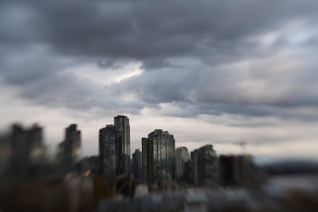 Skyline and Gray Clouds, Vancouver, Canada