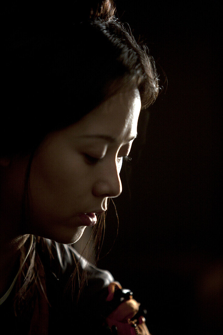 Chinese Actress Hai Qing on the set of Sacrifice (2010)