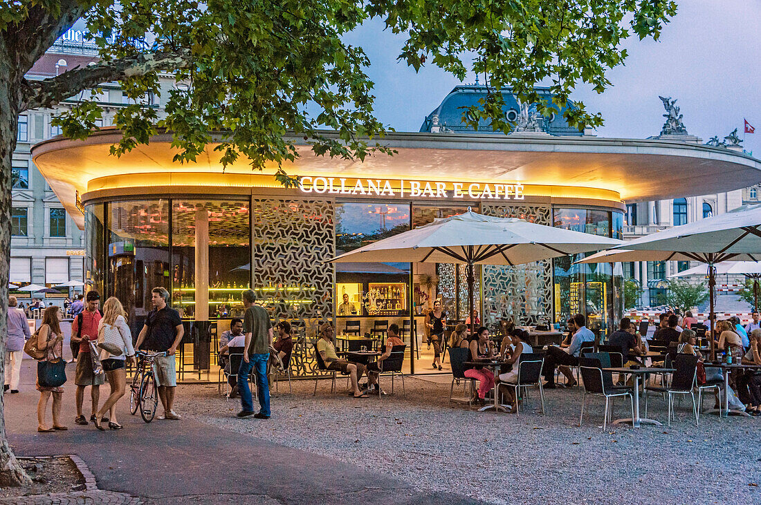 Collana Bar Restaurant, Sechselaeuteplatz, Zürich Opernhaus, Zürich, Schweiz