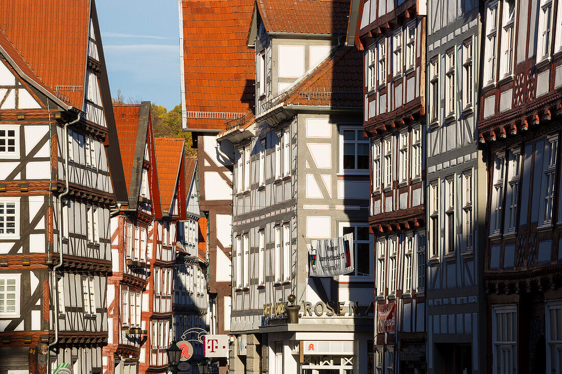 Timbered houses, Am Markt, Melsungen, Hesse, Germany, Europe