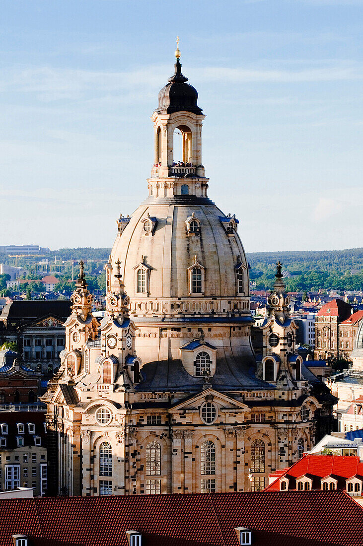 Old town with Frauenkirche, church of Our Lady, Dresden, Saxony, Germany