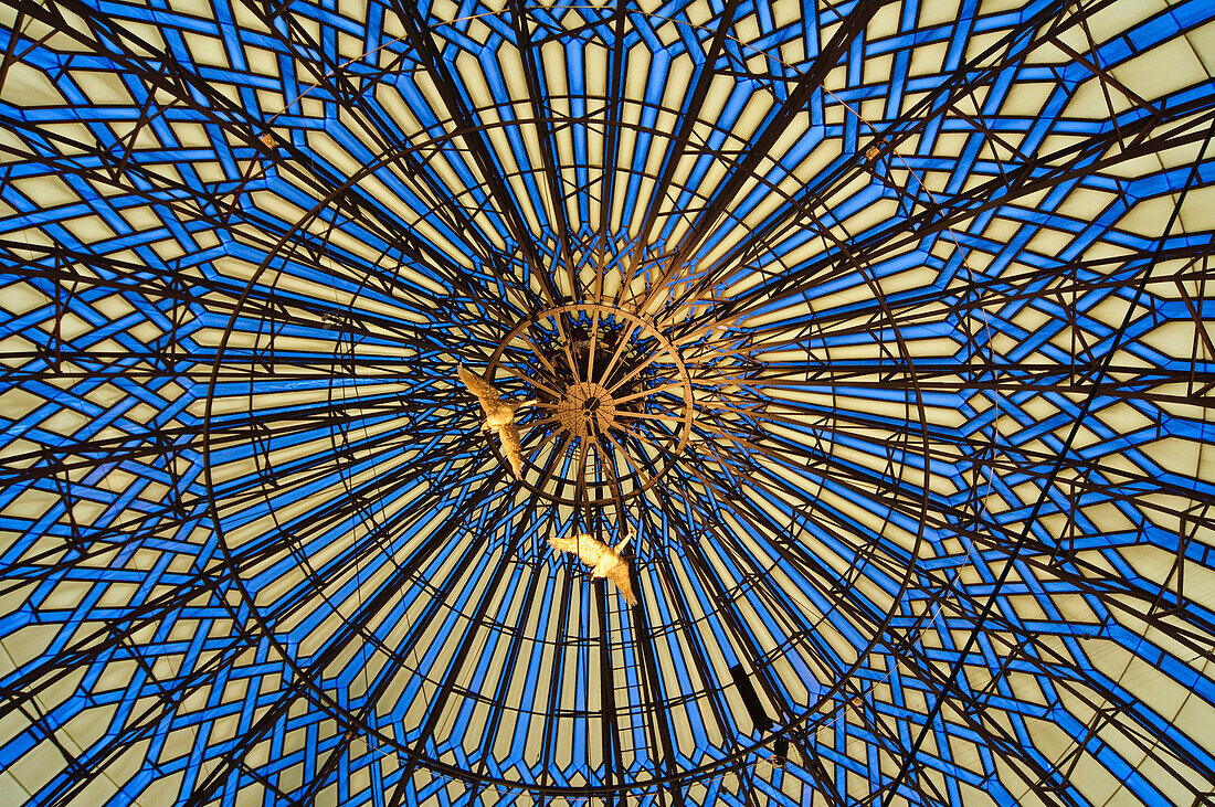 Glass dome of the Yenidze, interior view, former cigarette factory, Dresden, Saxony, Germany