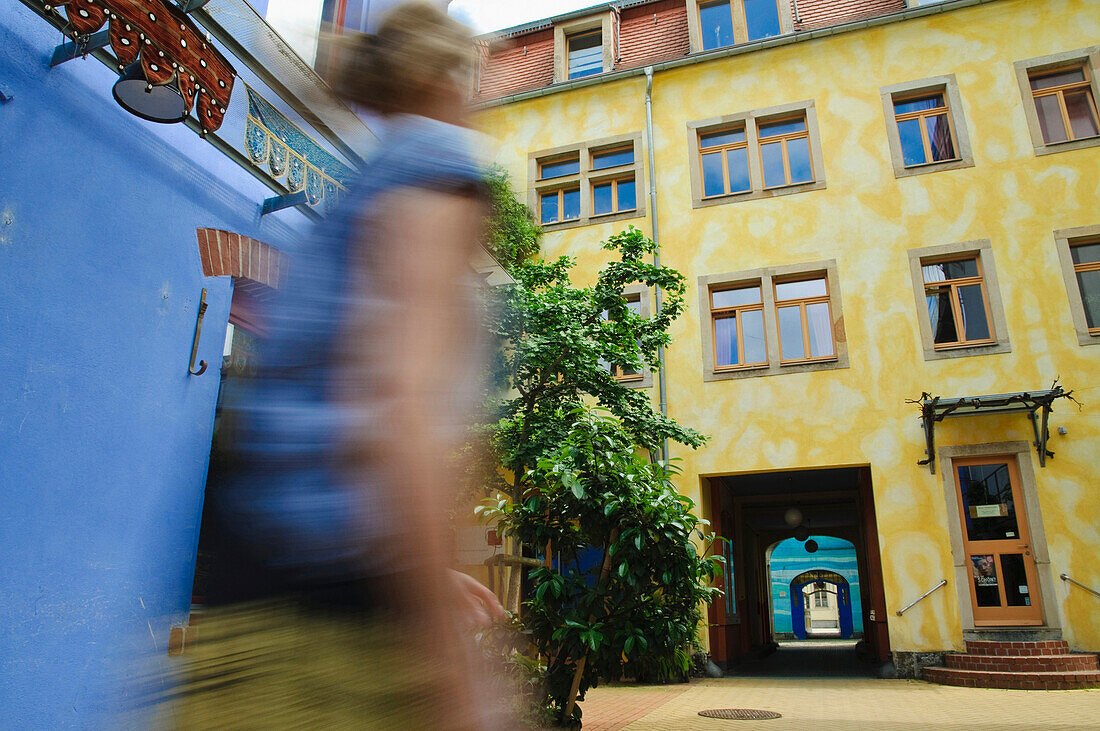 View of Kunsthof Dresden, Neustadt, Dresden, Saxony, Germany, Europe
