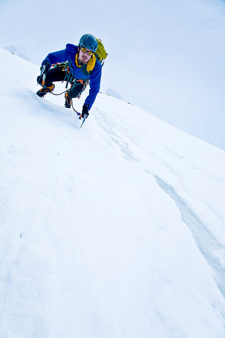 Ascenting to Piz Roseg, Upper Engadin, Canton of Grisons, Switzerland