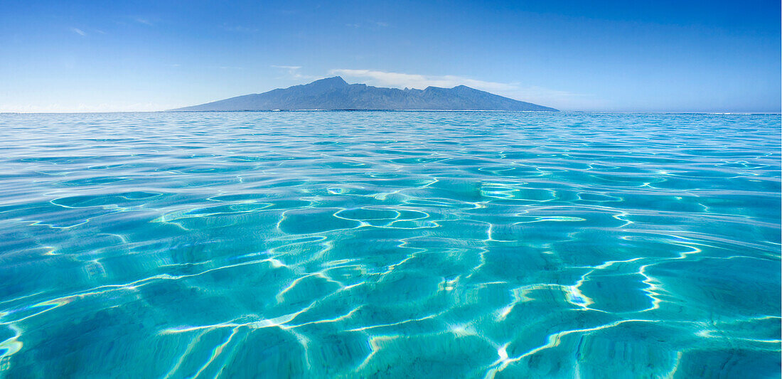 French Polynesia, Tahiti, Moorea, Beauitful seascape of Moorea.