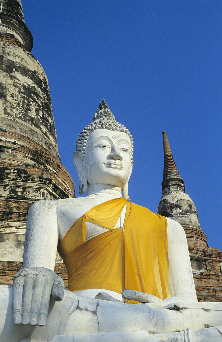 Thailand, Sukhothai Historical Park, Wat Yai Chai Mongkol, Sitting Buddha