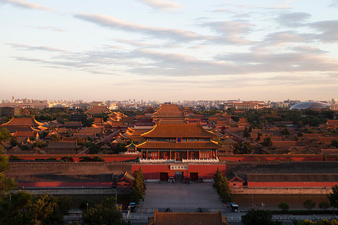 View of the Forbidden City from Jingshan Park in Beijing, China., Beijing/Forbidden City