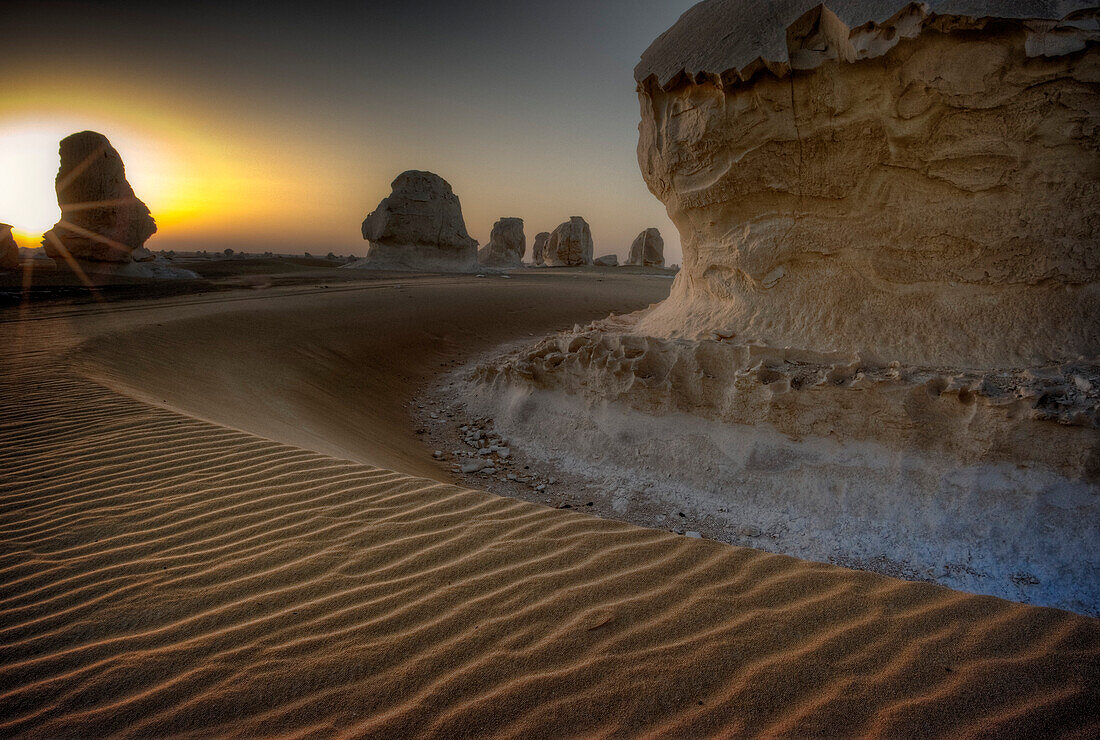 white desert near Oasis Farafra, western desert, Egypt, Libyan desert, Arabia, Africa