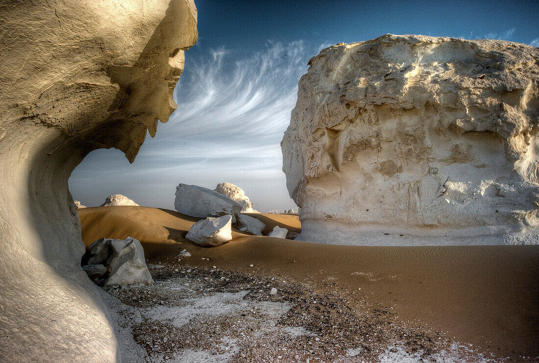 white desert near Oasis Farafra, western desert, Egypt, Libyan desert, Arabia, Africa