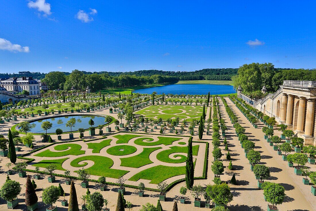 France ,Versailles City, Versailles Castle, (W.H.) , gardens , detail