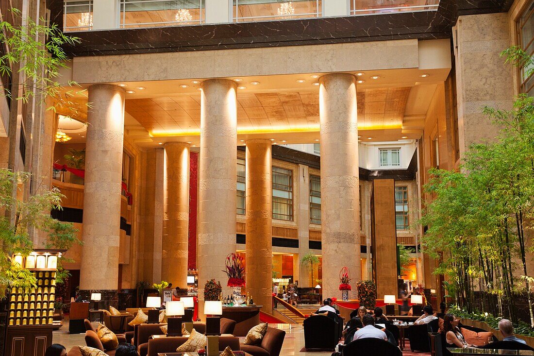 Singapore,Fullerton Hotel,Interior Atrium Area