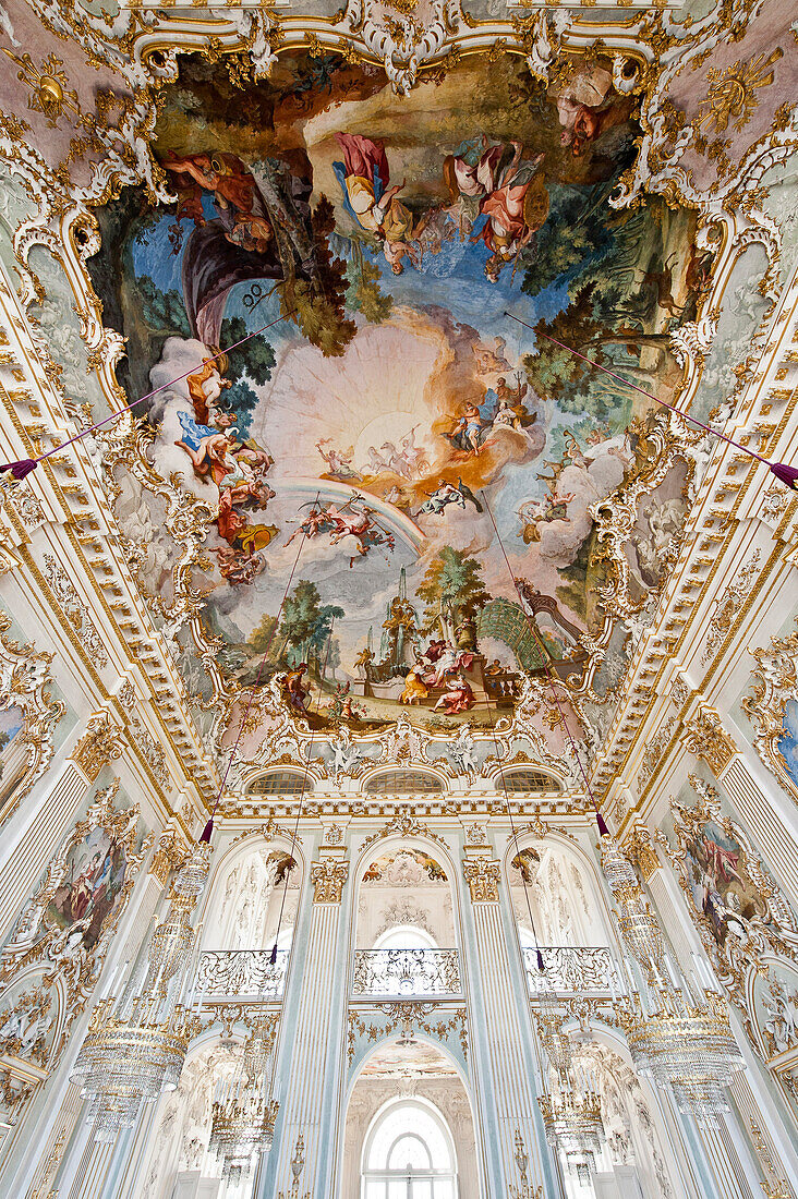 Ceiling fresco in the Steinerner Saal, Munich, Upper Bavaria, Bavaria, Germany