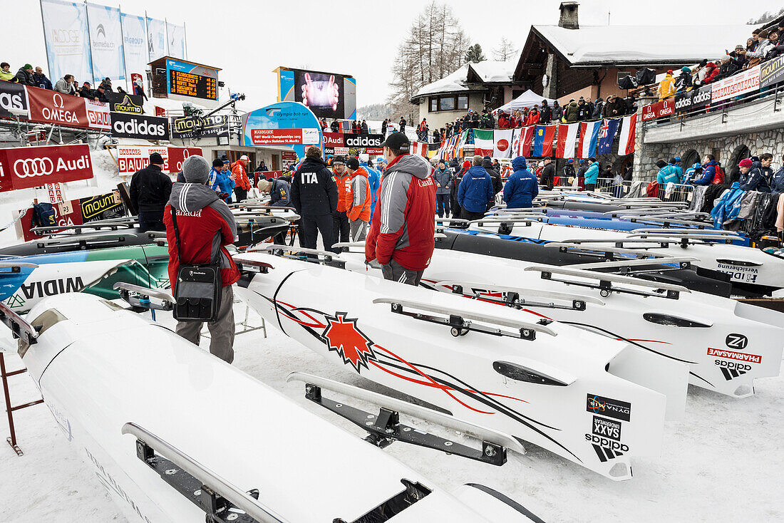 Bobsleigh World Championships 2013, St. Moritz, Engadine valley, Upper Engadin, Canton of Graubuenden, Switzerland