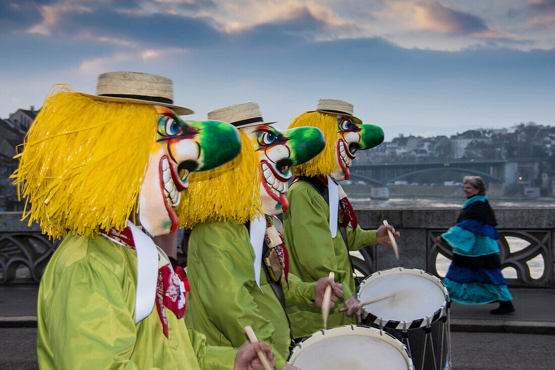 Carnival procession, Morgenstraich, Carnival of Basel, canton of Basel, Switzerland