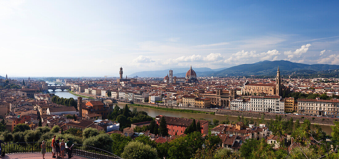 Florence skyline, view from Piazzale Michelangelo, Tuscany, Italy, Europe