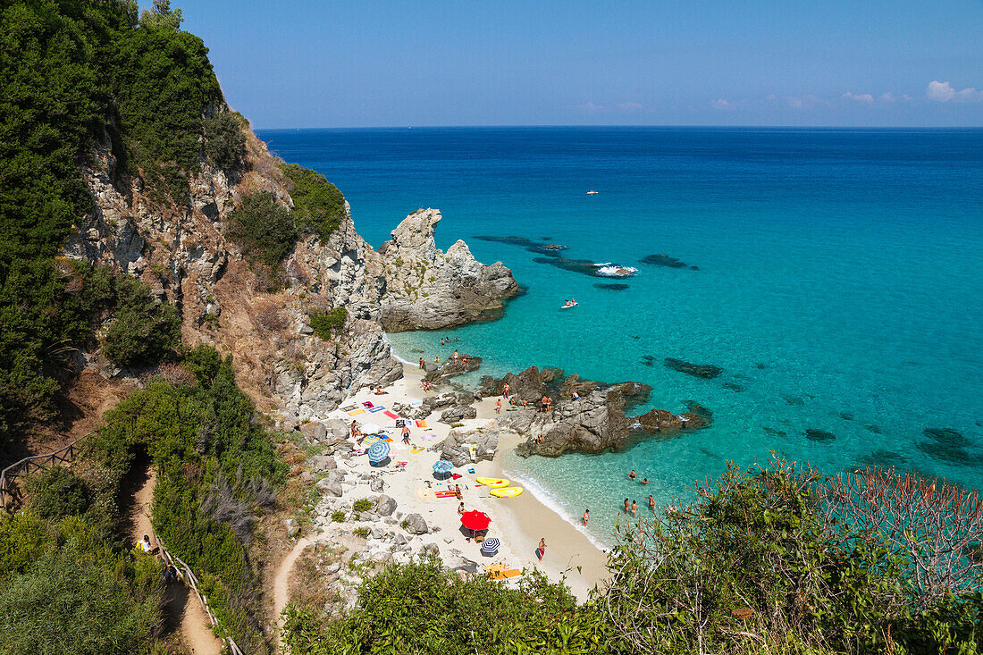 Strand Marinella, Marina di Zambrone, Spiaggia di Marinella, Kalabrien, Tyrrhenisches Meer, Mittelmeer, Süd-Italien, Europa