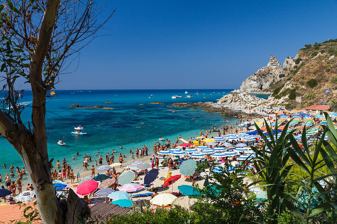 Onda Blu Beach, Capo Vaticano südlich von Tropea, Kalabrien, Tyrrhenisches Meer, Mittelmeer, Süd-Italien, Europa
