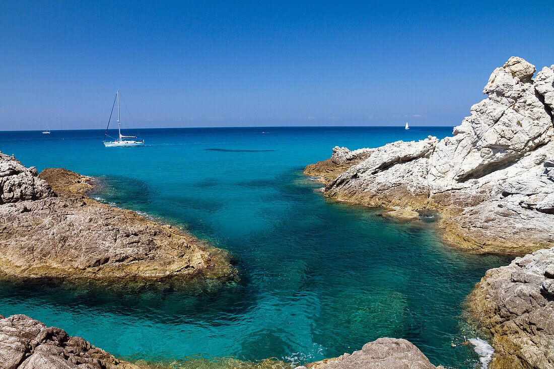 Capo Vaticano south of Tropea, Tyrrhenian Sea, Calabria, Mediterranean, Southern Italy, Europe