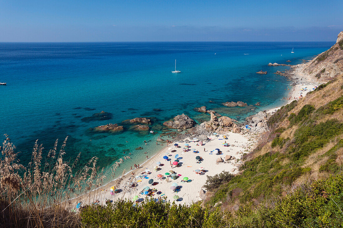 Strand Marinella, Marina di Zambrone, Spiaggia di Marinella, Kalabrien, Tyrrhenisches Meer, Mittelmeer, Süd-Italien, Europa