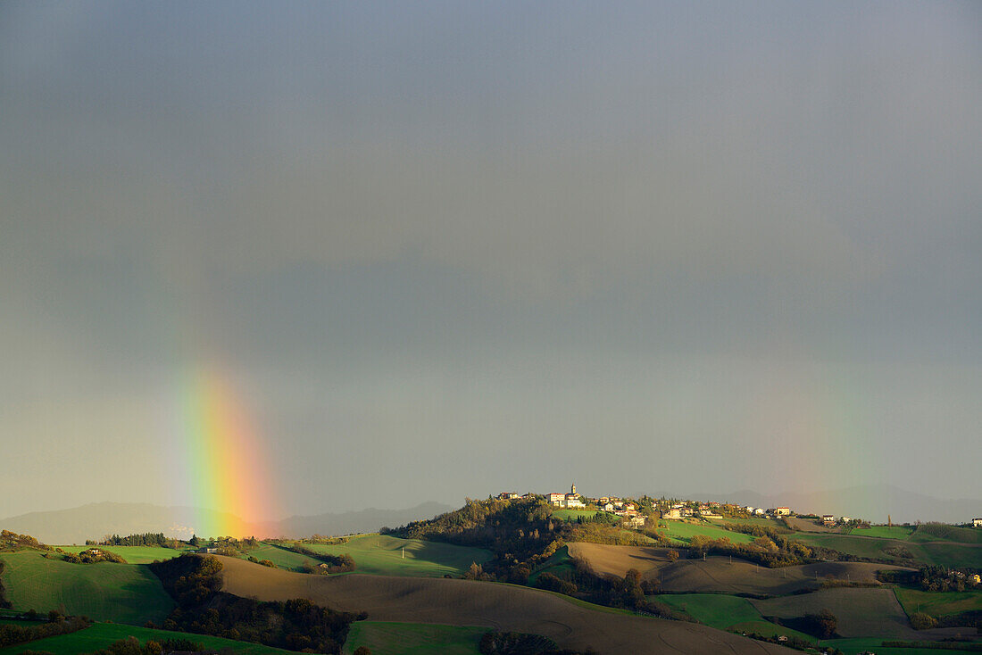 Rainbow in the Marches, the Marches, Italy
