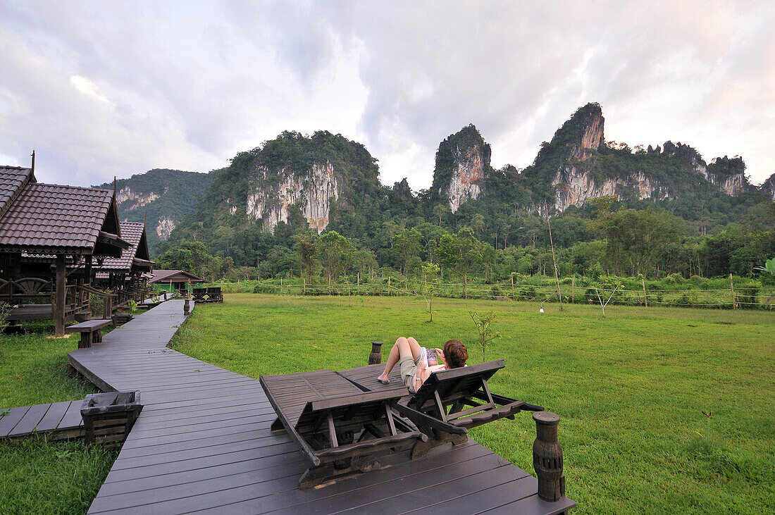 Hotel am Khao Sok National Park, Südthailand, Thailand, Asien