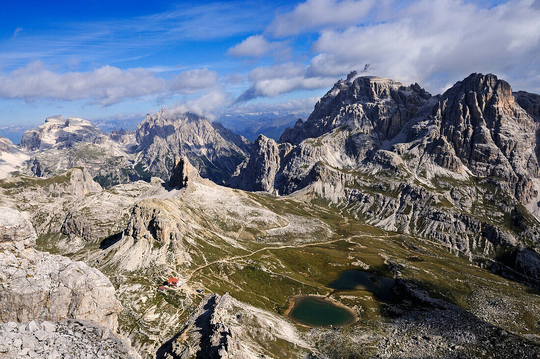 Paternkofel Klettersteig, Dreizinnen alpine hut, Boedenseen, Hochpustertal, Dolomites, South TYrol, Italy