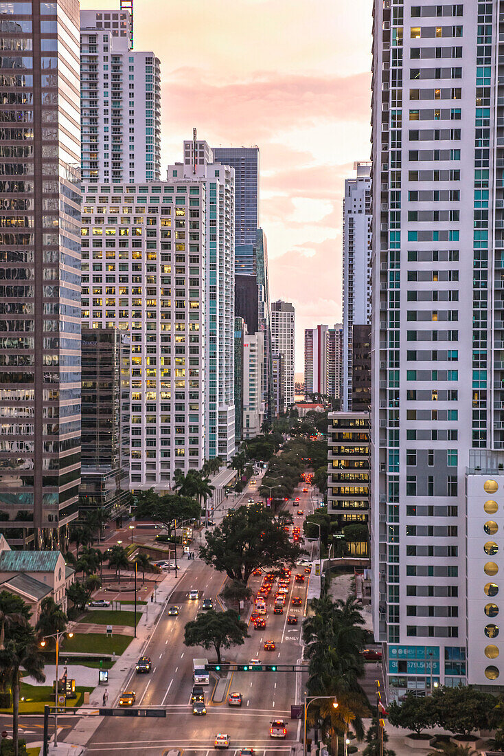 Blick über Downtown Miami, Miami, Florida, USA