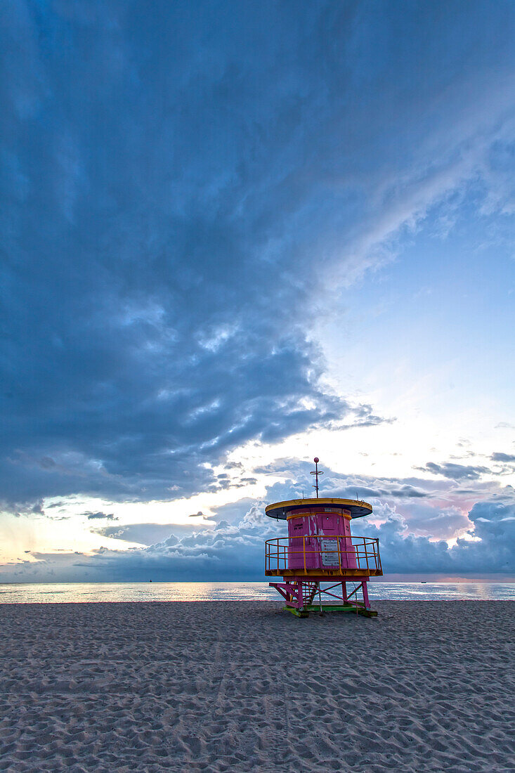 Lifeguard Hut, South Beach, Miami, Florida, USA