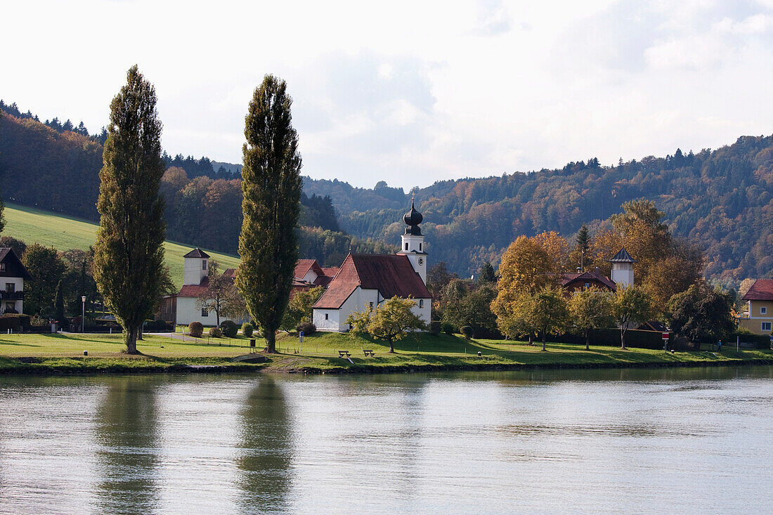 Pyrawang, as seen from the Danube River, Upper Austria, Austria