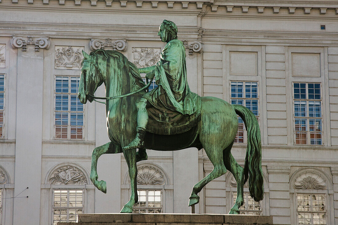 Equestrian statue of Josef II by Franz Anton Zauner on the Josefsplatz, Vienna (Wien), Austria