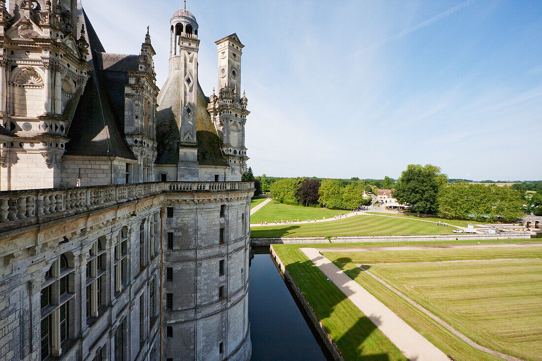 Cupolas on the roof terraces of the ChÃ¢teau de Chambord, France