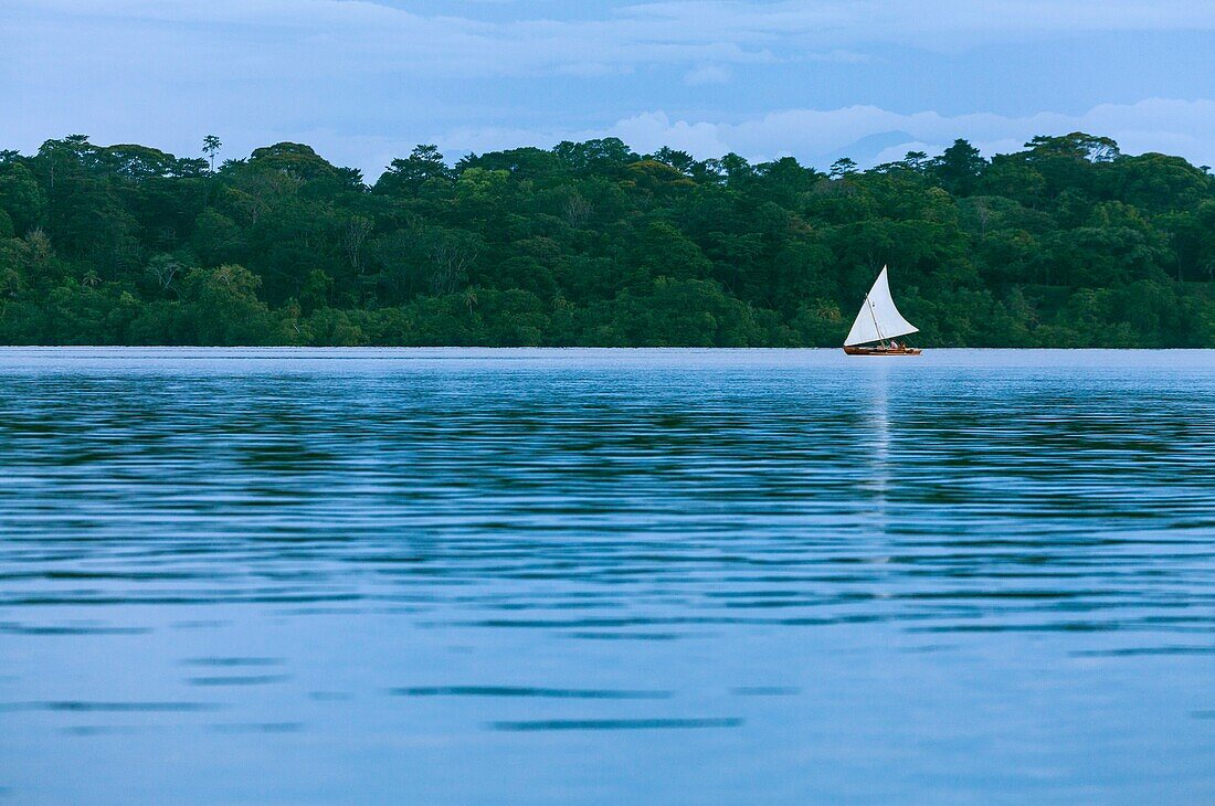 Traditional boat, Bastimentos Island, Bocas del Toro Archipelago, Bocas del Toro Province, Panama, Central America, America
