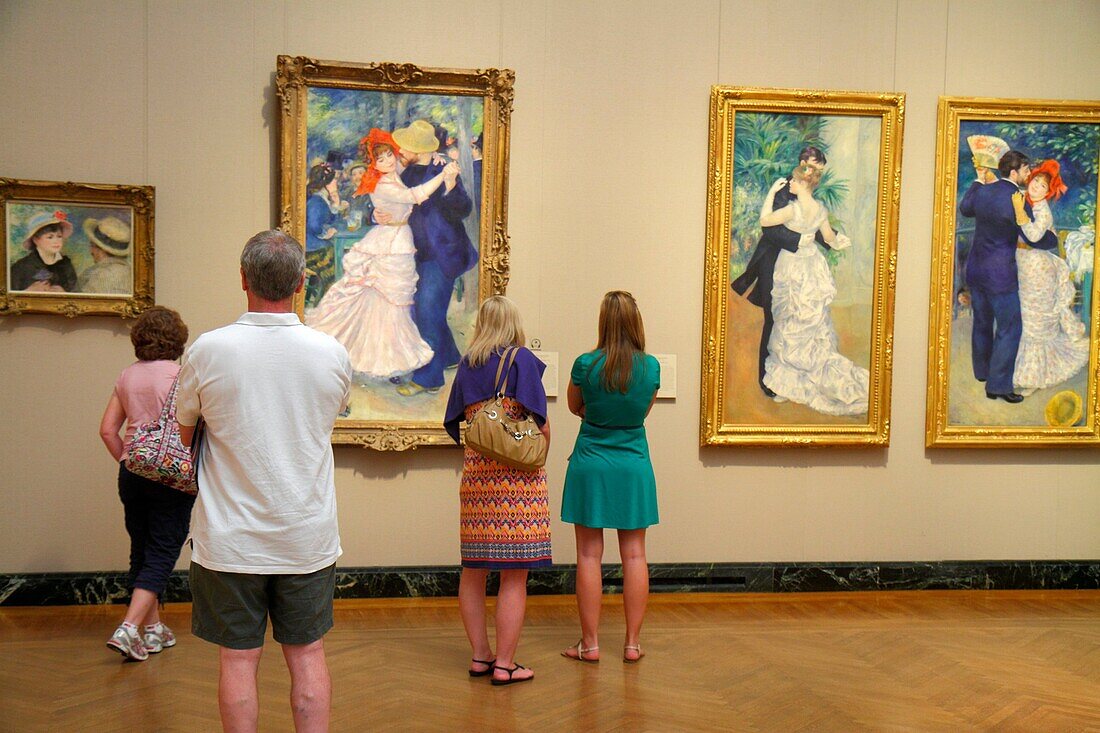 Massachusetts, Boston, Huntington Avenue, Museum of Fine Arts, collection, art, man, woman, viewing, painting