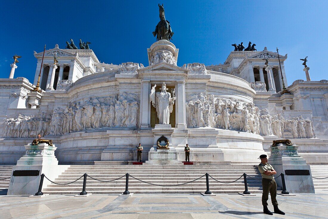 The Victor Emmanuel II monument in Rome, Italy