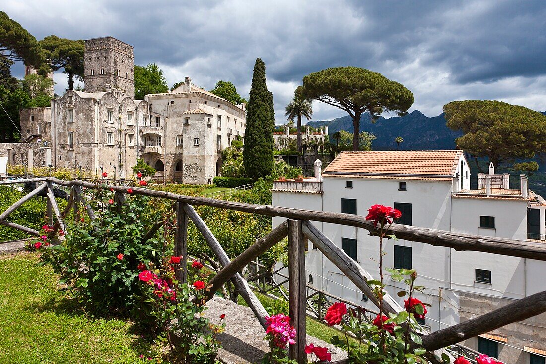 The Villa Rufolo from the Hotel rufolo in Ravello, Italy