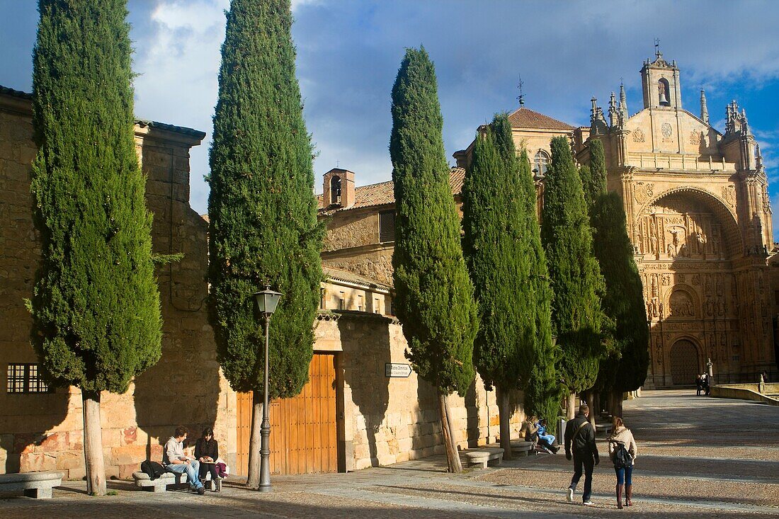 View of the San Esteban church or Dominicos Convent and Las Dueñas Convent  Salamanca  Salamanca  Castilla y Leon  Spain
