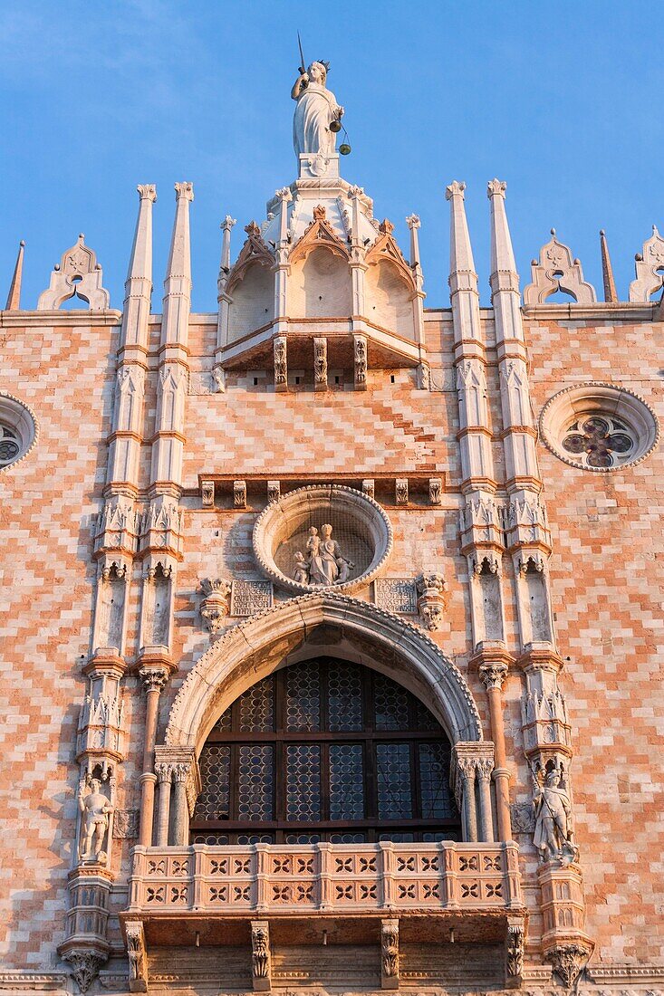 Close up of the Doge´s Palace Palazzo Ducale, Venice, Italy, Europe