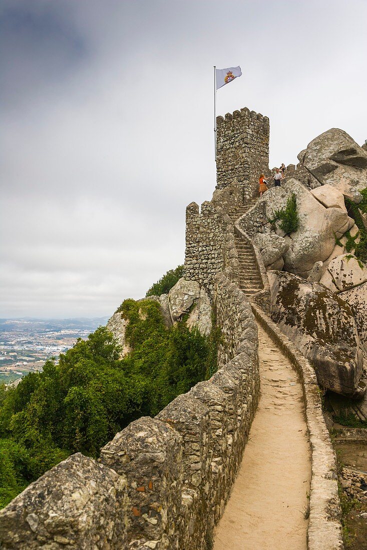 Moorish Castle, Castle of the Moors, Castelo dos Mouros, Sintra Cascais Natural Park, Grande Lisboa, Lisbon Region, Portugal