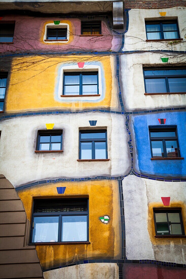 Building designed by Hundertwasser, Hundertwasserhaus, Vienna, Austria, Europe