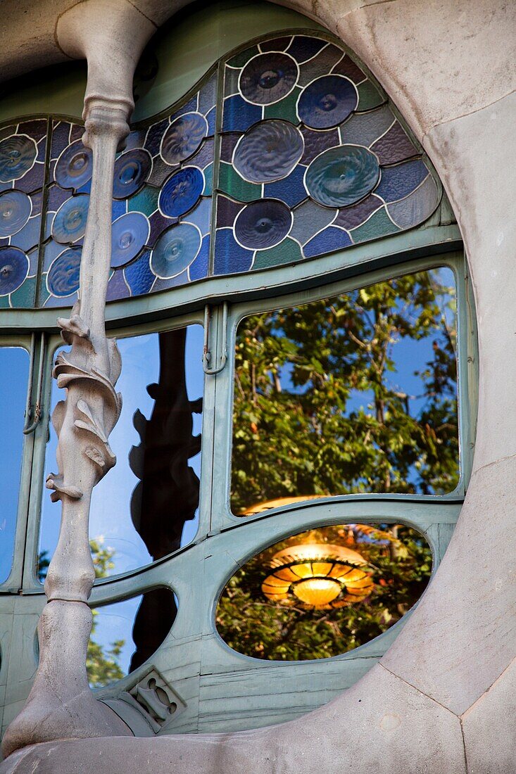 Casa Batlló House, Gaudí, 1904-1906 at the Passeig de Gràcia, Barcelona, Catalonia, Spain