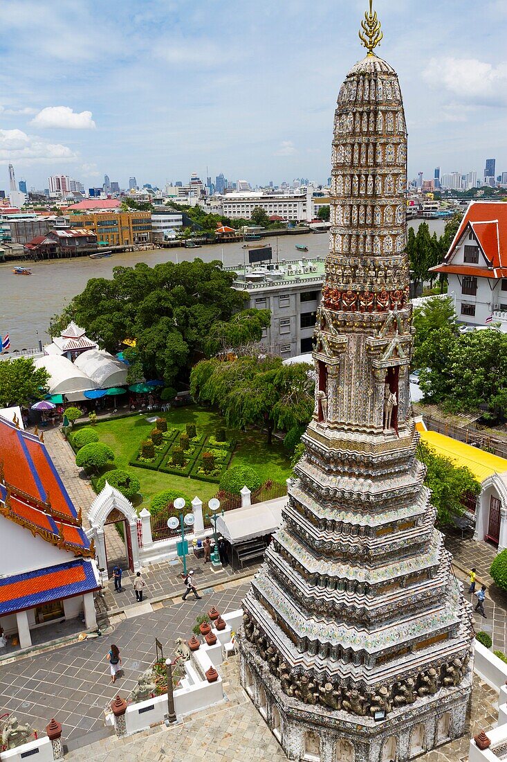 Prang  Wat Arun Rajwararam or Temple of the Dawn  Bangkok, Thailand