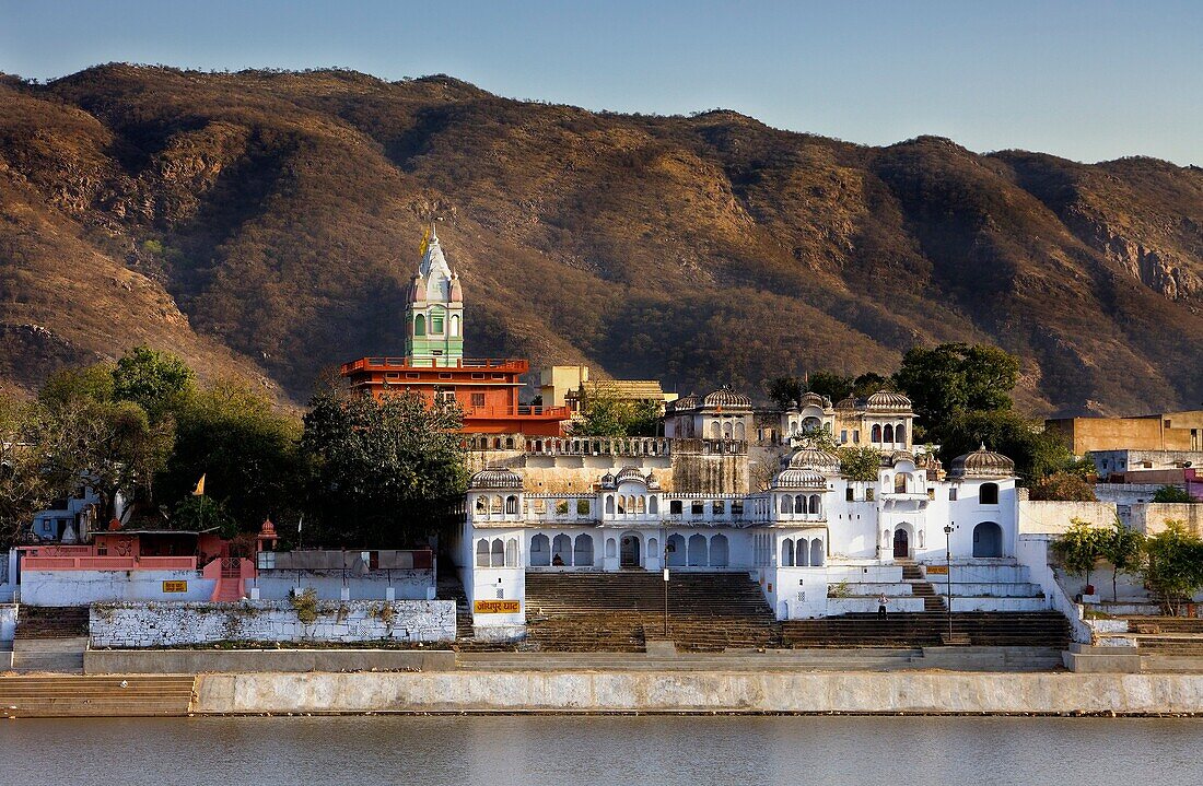 The holy lake and the village of Pushkar,pushkar, Rajasthan, india