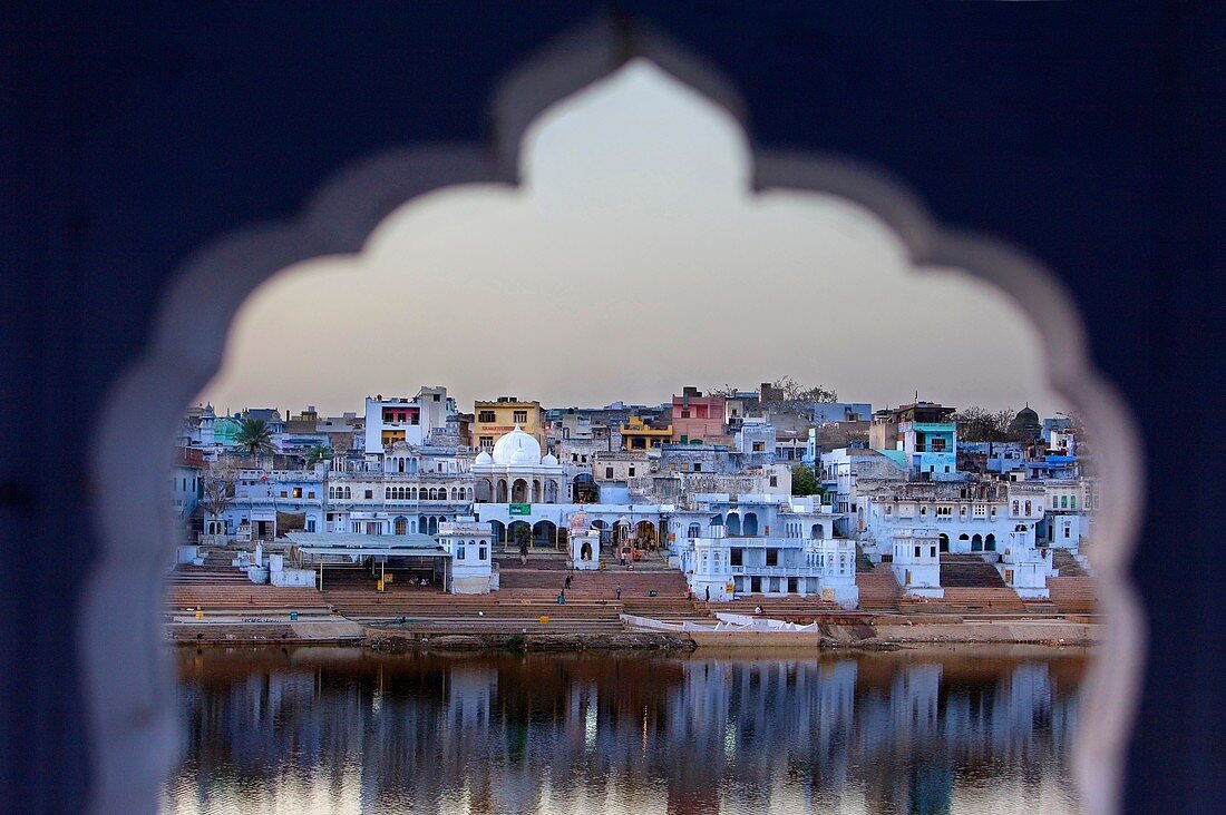 The holy lake and the village of Pushkar,pushkar, Rajasthan, india