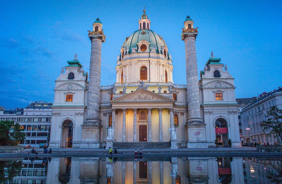 St  Charles Church or Karlskirche,Vienna, Austria, Europe